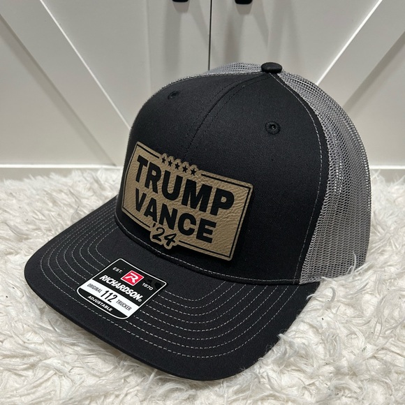 TRUMP VANCE 2024 Laser engraved Richardson 112 trucker hat. - Picture 2 of 2